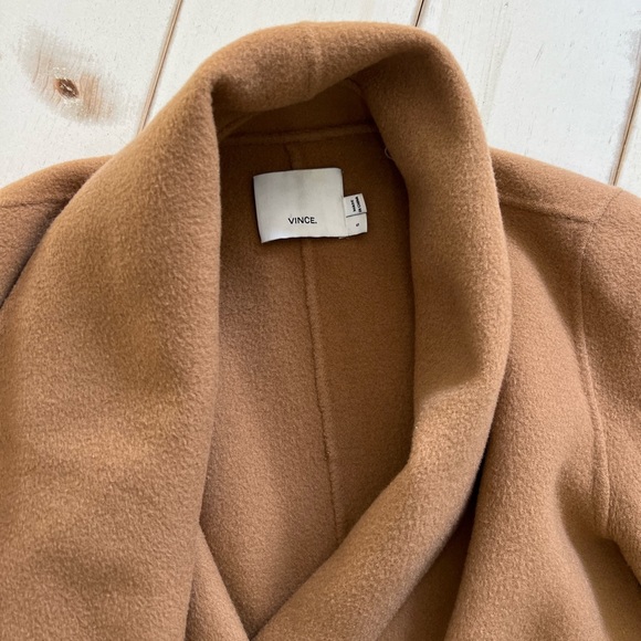 VINCE Drape Front Wool Coat - Picture 7 of 16